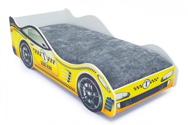 Детская кровать-машина Такси с подъемным механизмом (Бельмарко)