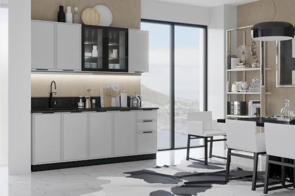 Кухонный гарнитур Николь 2,0 м Компановка 1 (Миф)