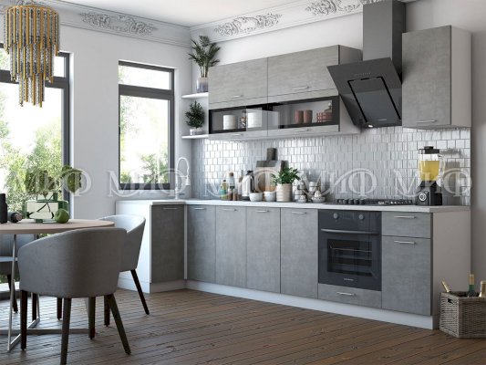 Модульная кухня Техно Бетон светлый (Миф)